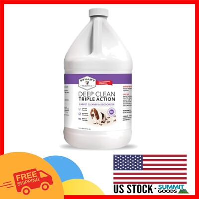 Deep Clean 3X Carpet Cleaner Solution - 128 oz Pet Odor Neutralizer, USA Made
