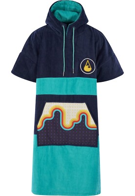 Wave Hawaii Cotton Velours Poncho Bluebow, Size XL WH4034