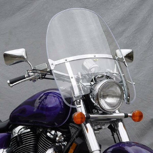 Motorcycle Large Clear Windshield For Harley Honda Magna Shadow Spirit 19"x17" E