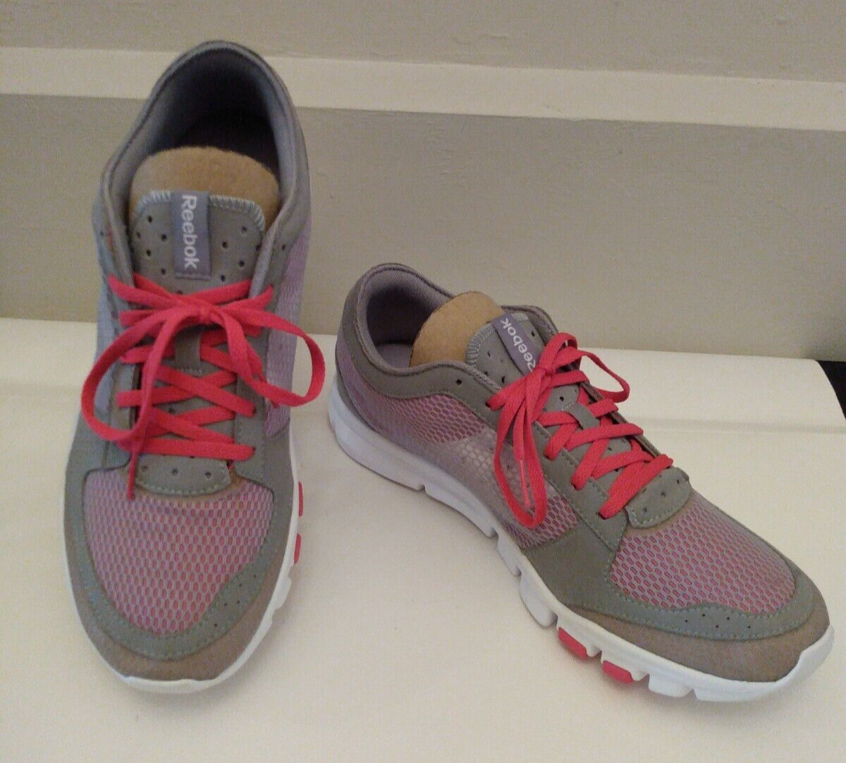 Reebok Your Flex Mesh Overlay Cross Trainer Sneakers Grey/ Pink Women's Size 1 1 thumbnail 5