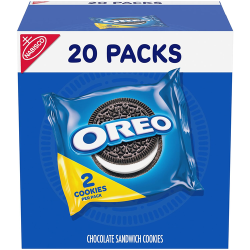 OREO Chocolate Sandwich Cookies, 20 Snack Packs (2 Cookies per Pack)
