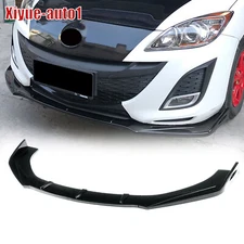 Glossy Black For Mazda 3 Sedan & Hatchback 2010-2011 Front Bumper Lip Spoiler