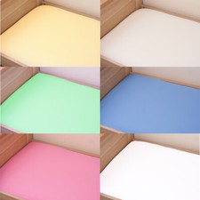 COT BED 100% COTTON FITTED SHEET MOSES BASKET CRIB TODDLER BABY TRAVEL ALL SIZES