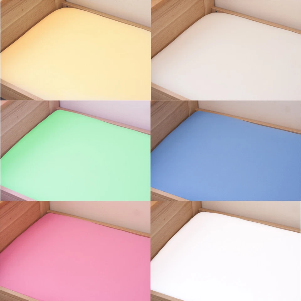 COT BED 100% COTTON FITTED SHEET MOSES BASKET CRIB TODDLER BABY TRAVEL ALL SIZES