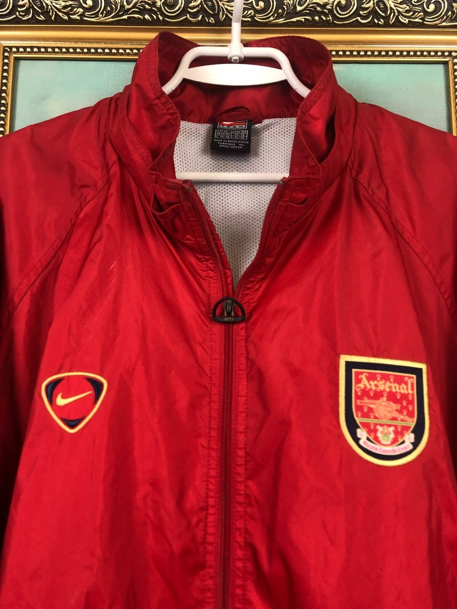 Vintage Nike Arsenal 90s Windbreaker Jacket Gunners Soccer