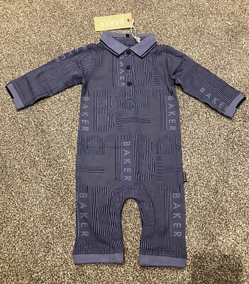 Ted Baker Baby Kleinkind Junge Strampler All-in-One 9-12 Monate neu mit Etikett