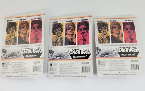 BEASTIE BOYS SUPER 7 SABOTAGE SET OF 3 ReACTION FIGURES BS 2000 - BRAND NEW - Picture 2 of 11
