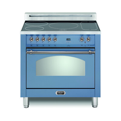 Lofra Dolcevita 36'' Induction Range Oven Convetion, Lavender Chrome Trim