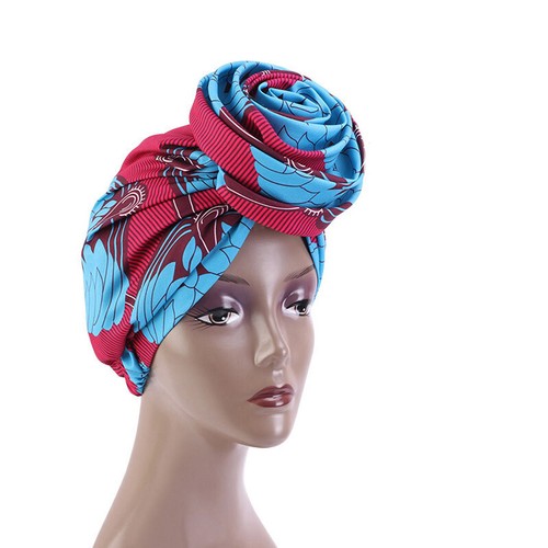 Große Blume Turban afrikanische Haube muslimische Frauen Hijab Mütze Kappe Mützen Haarausfall - Bild 16 von 28