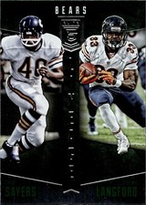 2016 Donruss Elite #LN-SL Gale Sayers / Jeremy Langford Lineage Green