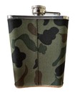 Silver Flask with Camouflage Wrap Screw Top Attached - Golf Hunting Outdoor 8 OZ — photo 2