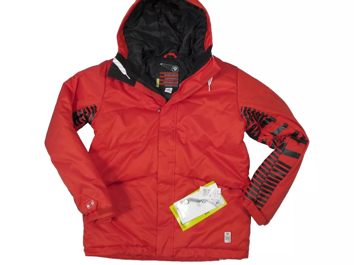 NEW Burton Shaun White The Jacket! Red with Black Stripe Runs Big eBay