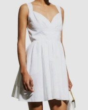  395 Milly Women's White Everly Sleeveless Mini Dress Size 6