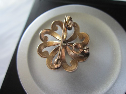 ANTIQUE 1800’s VICTORIAN 10K SOLID GOLD OPAL SEED PEARL STARBURST PENDANT BROOCH - Picture 9 of 18