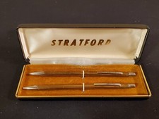 Vintage Gold Stratford Made in USA Ball Pen and Pencil Set in original Box