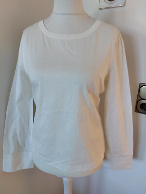 COS Langarmshirt Damen  Shirt Bluse Gr. S  cremeweiss