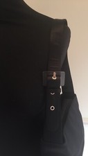 Borsa a tracolla Pollini in raso nero