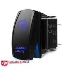 12v 5pin Laser Rocker Switch On-off Button Blue Driving Lights For Car Truck Suv 12v 5pin Laser Rocker Switch On-off Button Blue Driving Lights For Car Truck Suv