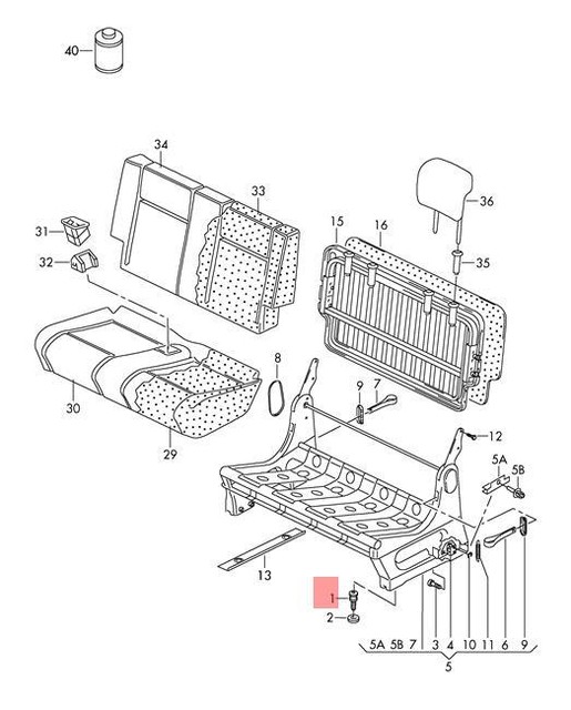 Genuine VW Caddy Securing Pin 8pcs WHT005871 for sale online | eBay