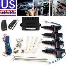 Universal 4 Door Power Lock Kit Keyless Entry System Remote Central Locking 12v