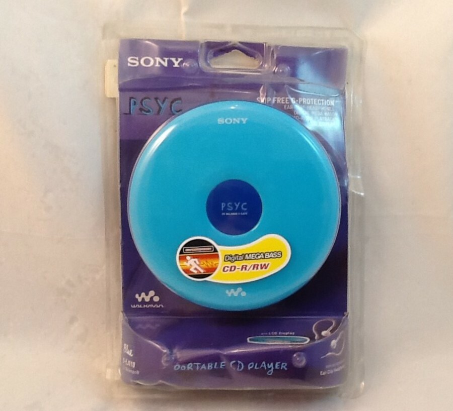 Retro Sony CD Walkman Portable Personal CD Player - Blue (D-EJ010  