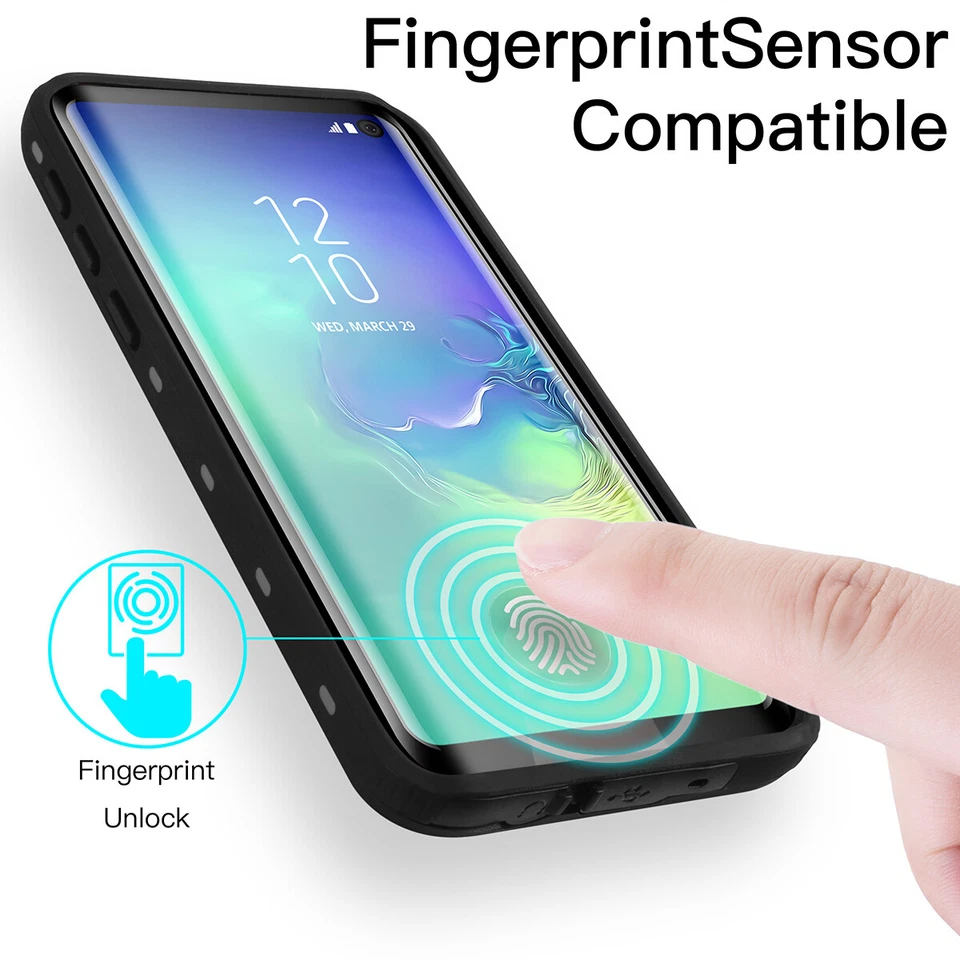 Funda protectora transparente impermeable a prueba de golpes para Samsung Galaxy S10+ Plus Note 10+/9 Foto 2 de 4