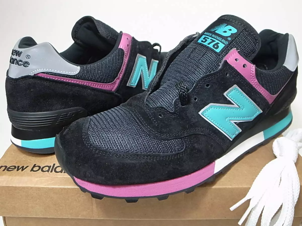 NEW BALANCE OM576BTP 576 576BTP NINETIES BLACK TEAL PINK MADE IN