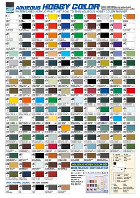 Mr Hobby 10ml Acrylfarbe MRH001 - MRH423 Töpfe wässrige Mr Color Farben glänzend