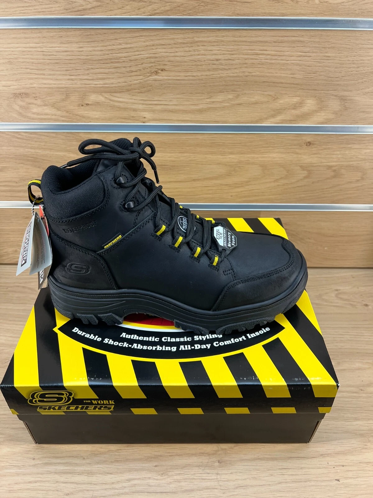 Men's SKECHERS Work Burgin Benafick Steel Toe Work Boot Wide, (reg $124.95)