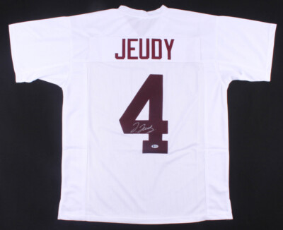 JERRY JEUDY SIGNED ALABAMA CRIMSON TIDE JERSEY BECKETT ROOKIE COA DENVER  BRONCOS