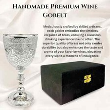 Calice in ottone calice da 6 pollici per tazza comunione vino in rilievo fatt...