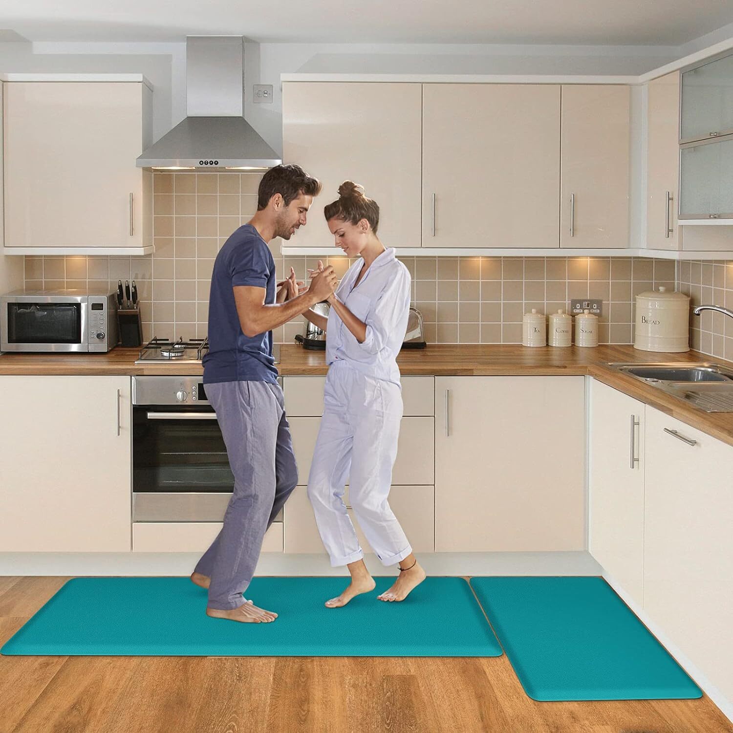 Kitchen Mat 2PCS Cushioned Comfort AntiFatigue Floor Mat Waterproof