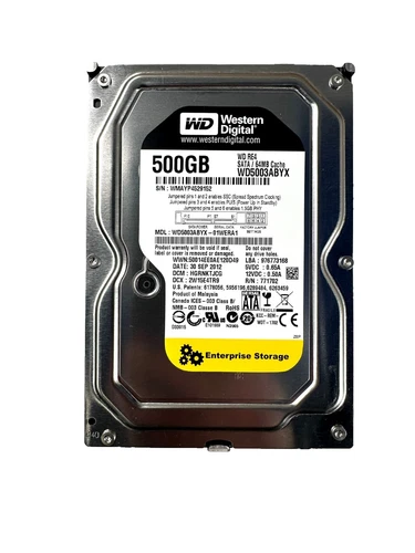 For WD WD5003ABYX 500GB 64MB 7200RPM SATA 3.5" Desktop HDD Hard Disk Drive - Picture 1 of 2
