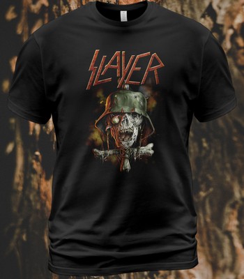 Cotton T-Shirt Slayer World Painted Blood Tee Kerry King Tom Araya Paul Bostaph