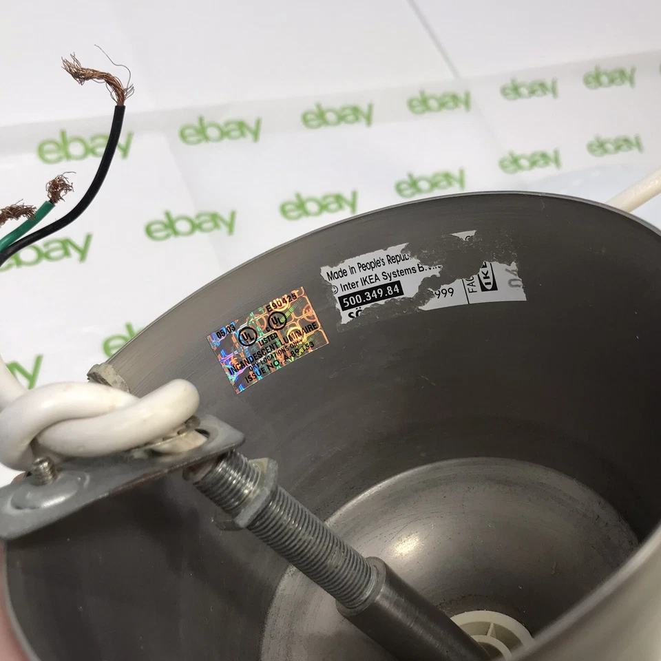 Lámpara colgante de techo blanca atómica vintage IKEA de 10" de ancho Foto 4 de 4