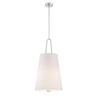 Designers Fountain 88553-sp Studio 15w 3-light Pendant W/off White Fabric Shade on sale Designers Fountain 88553-sp Studio 15w 3-light Pendant W/off White Fabric Shade on sale
