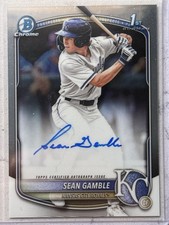 2025 Bowman Chrome Draft 1st Prospects Autograph Sean Gamble Auto Royals Mint