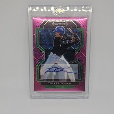 22 Panini Prizm Draft Picks - Tucker Toman #PDP77 Neon Pink Velocity Prizm (RC)