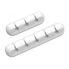 Cable Clips Cord Organizer Management USB Cable Holder Wire Organizer White 2-Pa
