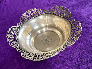 🔥 Antica ciotola vintage 1895 ARGENTO STERLING DOMINICK & HAFF filigrana repousse