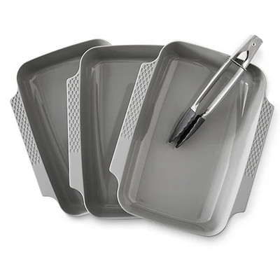 Pampered Chef:Coating Trays & Tongs-FreeShipping