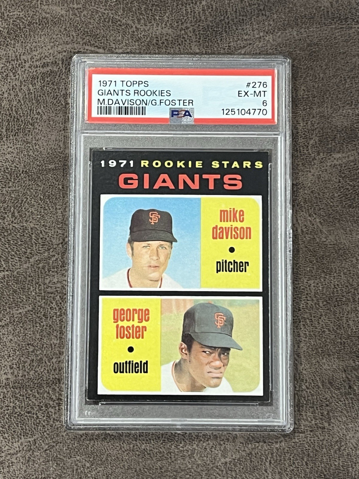 1971 Topps Giants Rookies Rookie Stars George Foster Davison #276 PSA 6 EX-MT