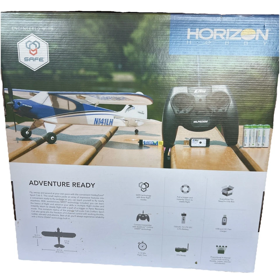 New HobbyZone HBZ4400 Sport Cub S RTF RC Airplane with SAFE Technology Fly Ready - Image 2 of 4