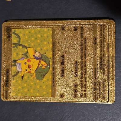 PIKACHU GOLD FOIL FAN ART CARD 74/73 (Unofficial Pokemon Card)