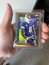 Lamar Jackson Image Variation Gold #2/50 Topps Chrome