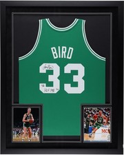 Larry Bird Celtics Framed Signed Mitchell & Ness 1985-1986 Jersey w/Insc- LE 133