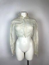 Antique 1800s Victorian White Blouse Lace Display Study Damage S