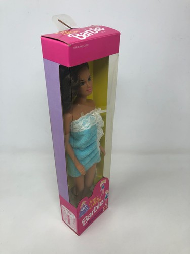 Barbie 1992 Fun to Dress Blue Bath Towel Wrap Doll - Picture 3 of 6