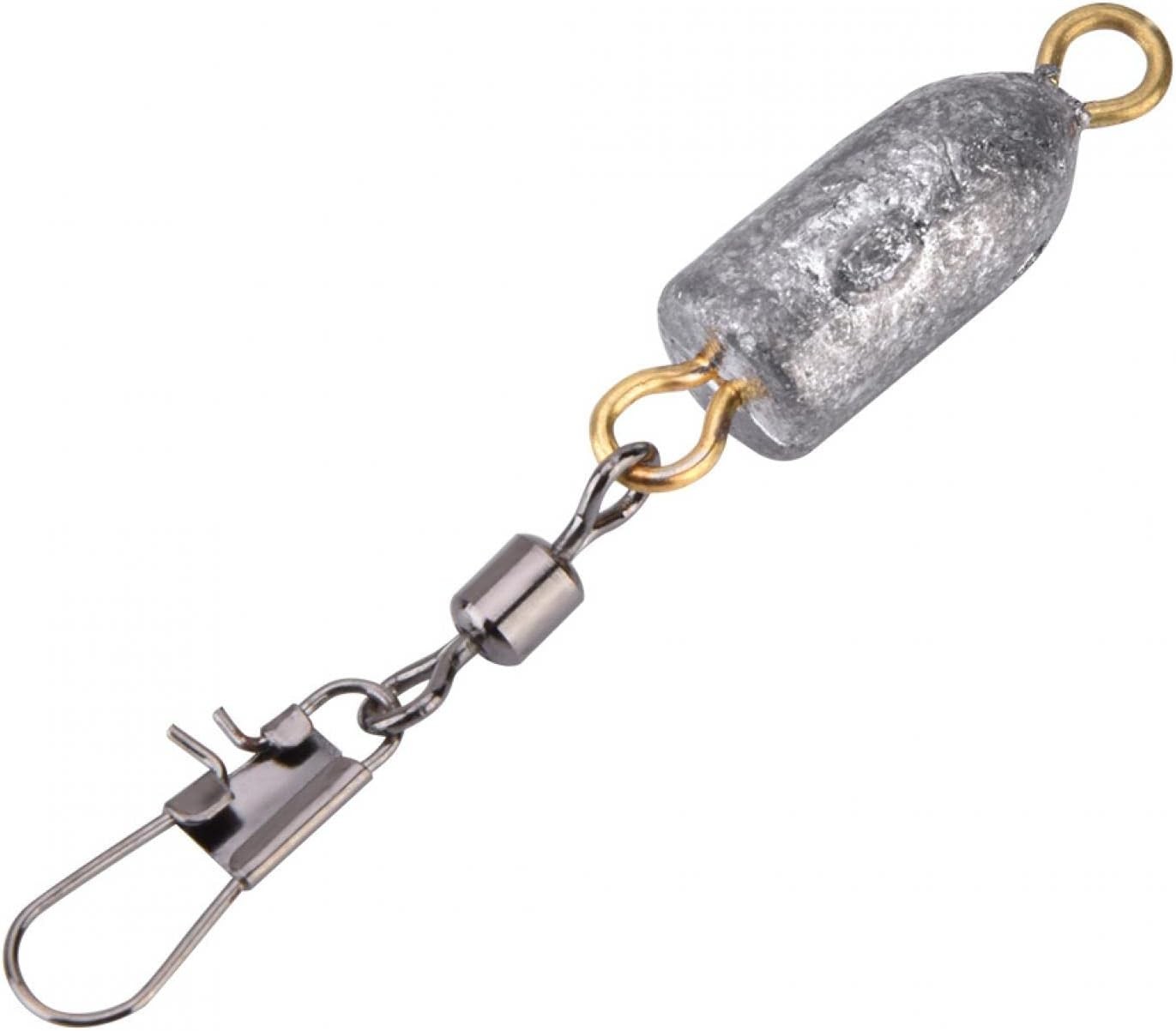 Yosoo Health Gear Fishing Weights and Sinkers with Interlock Snap 10g, gray 