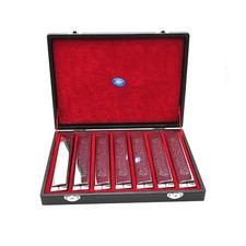 Swan 24 Hole Polyphonic Harmonica Key A/B/D//F/G 7 Keys Set Professional Trem...